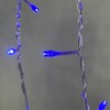Миниатюра фото гирлянда бахрома 3,1 x 0,5 м синяя 220в, 150 led, провод прозрачный пвх, ip54 ltc pil150-10-2b | 220svet.ru