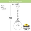 Миниатюра фото подвесной уличный светильник fumagalli sichem/g250. g25.120.000.vzf1r | 220svet.ru