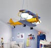 Миниатюра фото подвесная люстра самолет "желтый планер" | 220svet.ru