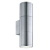 Миниатюра фото уличный настенный светильник ideal lux gun ap2 small alluminio | 220svet.ru