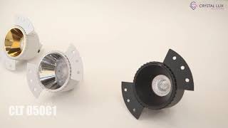 Миниатюра фото встраиваемый светильник crystal lux clt 050c1 bl-bl | 220svet.ru